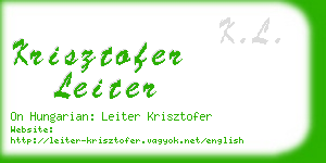 krisztofer leiter business card